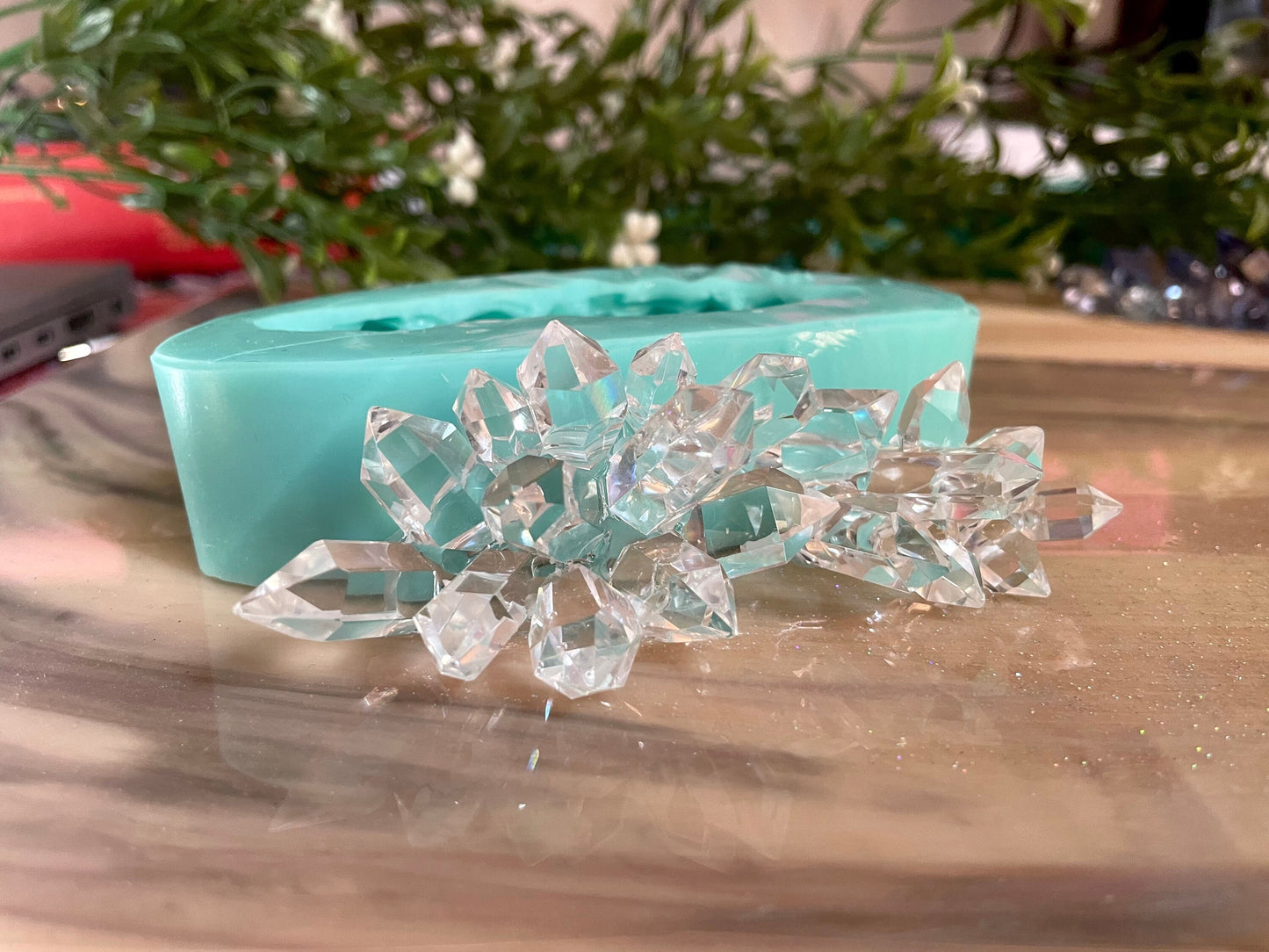 Long Crystal Cluster Silicone Mold || Resin Crystal Mold || High Quality Silicone Mold ||