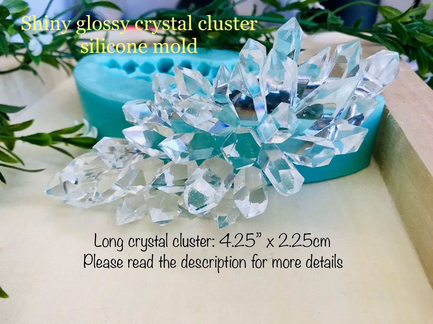 Glossy Crystal Cluster Silicone Mold ||Classique Mold || Shiny Long Crystal Silicone Mold||