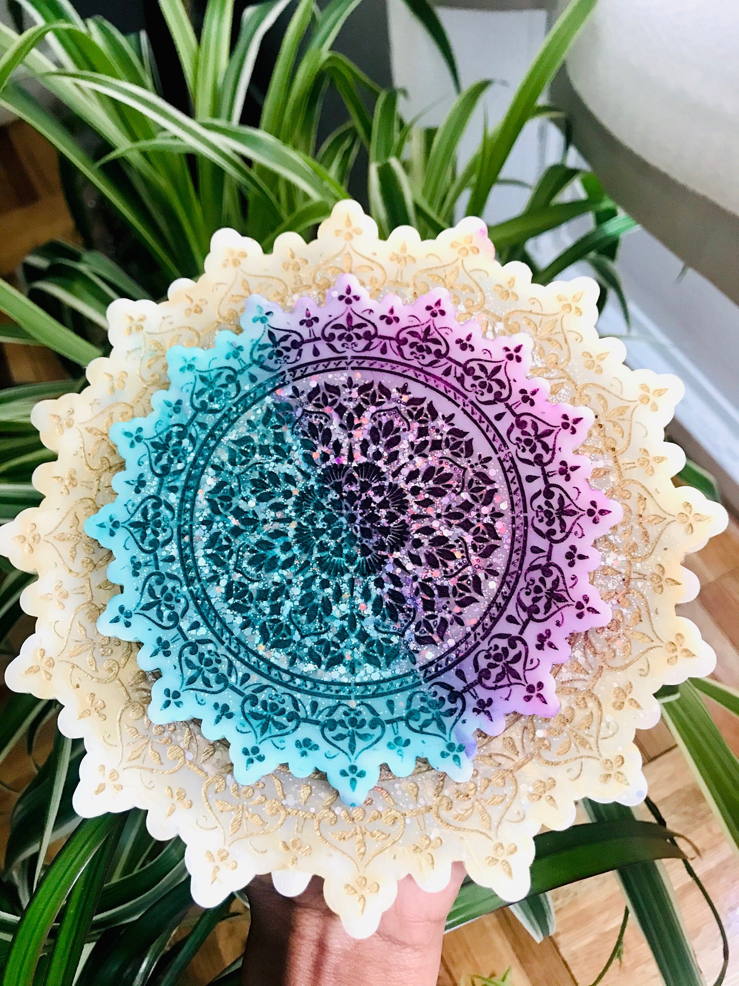 5” mandala silicone resin mold || Coaster silicone Mold