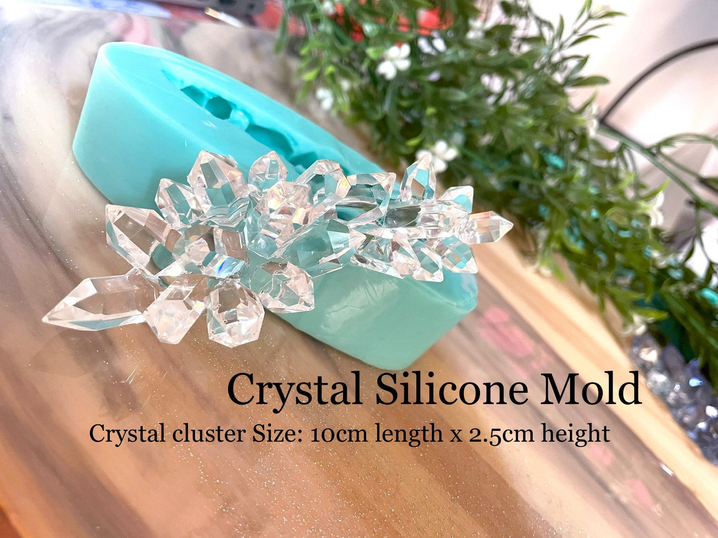 Long Crystal Cluster Silicone Mold || Resin Crystal Mold || High Quality Silicone Mold ||