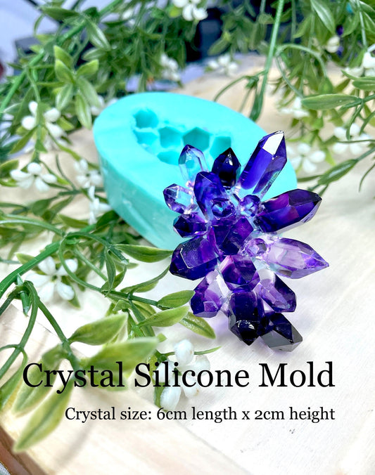 Resin Crystal Mold || Crystal Cluster Silicone Mold || Crystal Silicone Mold || Resin Silicone Moulds
