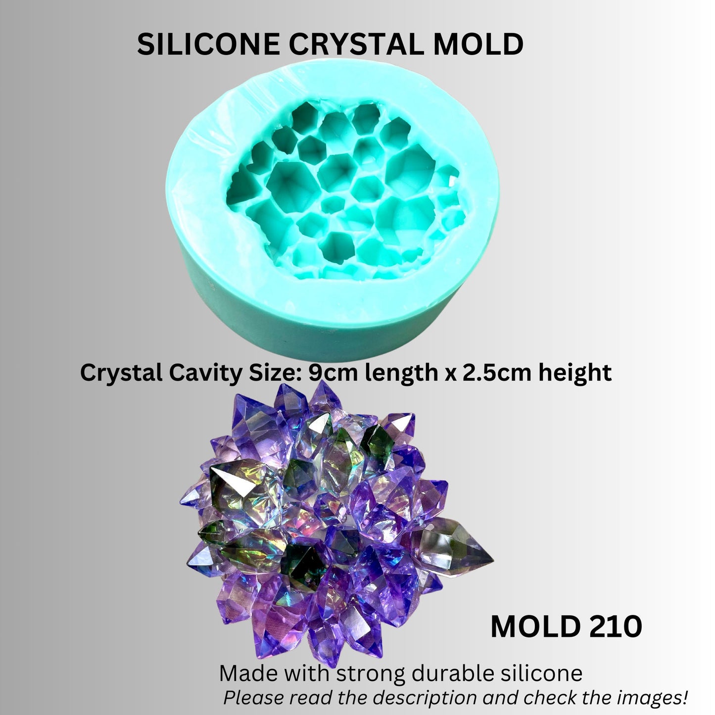 Classique Mold 210, Crystal Cluster Mini Silicone Mold, Crystal Mold