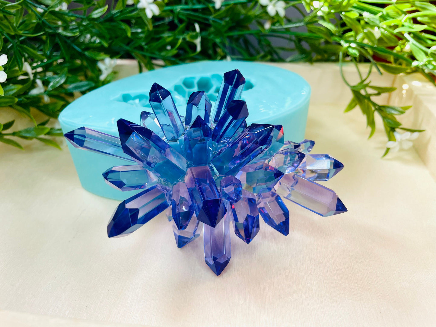 Resin Crystal Cluster Silicone Mold, Classique Mold 140, Crystal Cluster Mold, Resin Geode Mold
