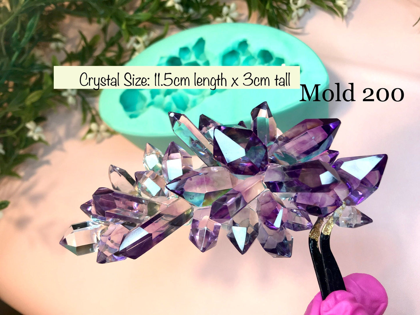 Mold 200, Crystal Cluster Silicone Mold || Crystal silicone mold|| Resin Silicone moulds