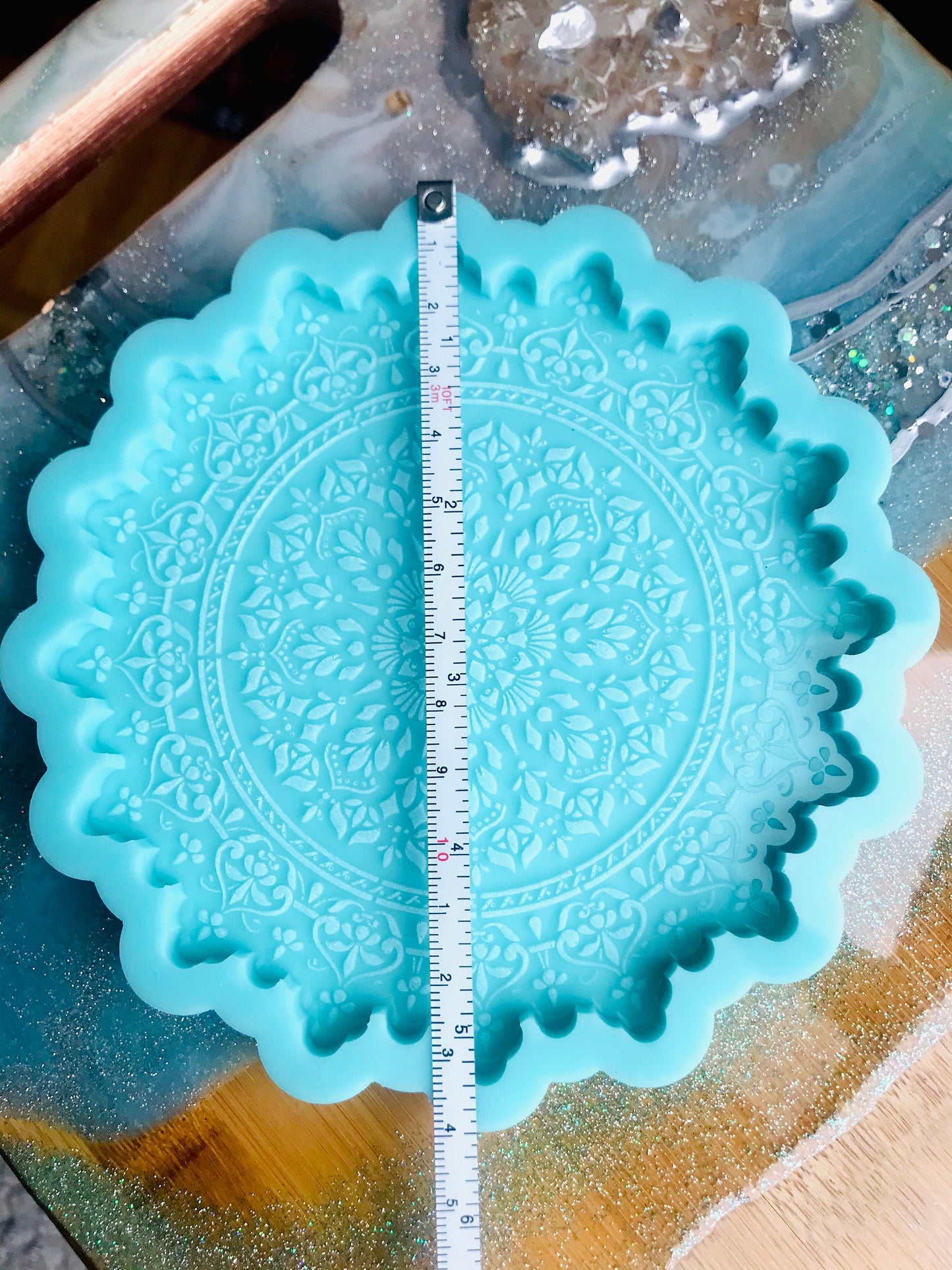 5” mandala silicone resin mold || Coaster silicone Mold