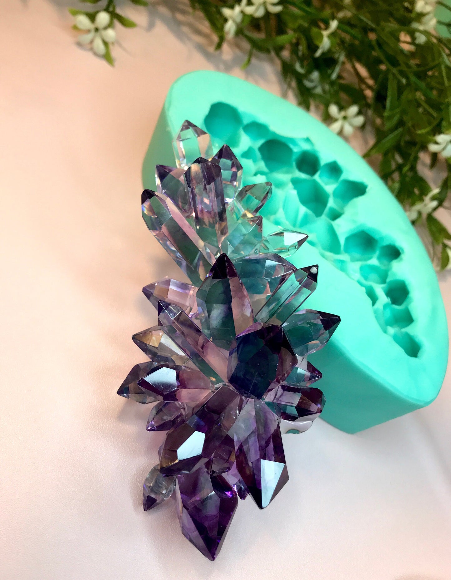Mold 200, Crystal Cluster Silicone Mold || Crystal silicone mold|| Resin Silicone moulds