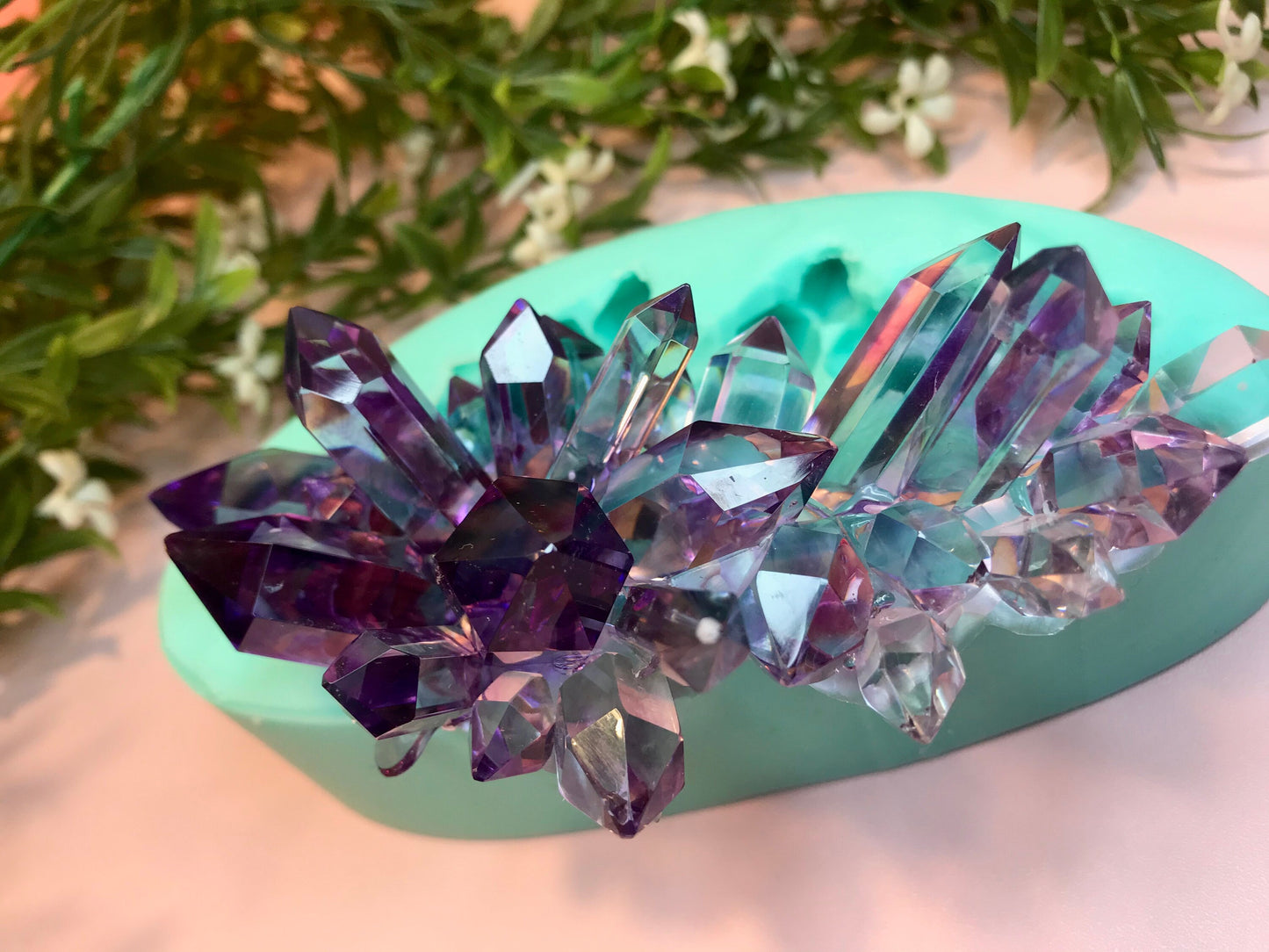 Mold 200, Crystal Cluster Silicone Mold || Crystal silicone mold|| Resin Silicone moulds