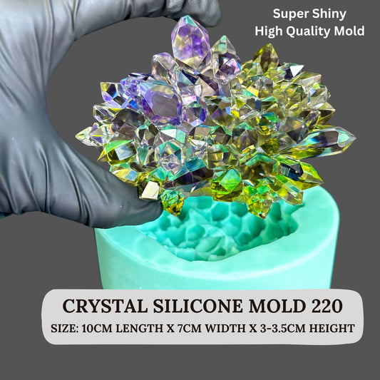 Classique Mold Crystal Mold 220 || Crystal Cluster Silicone Mold || Crystal silicone mold|| Resin Silicone moulds