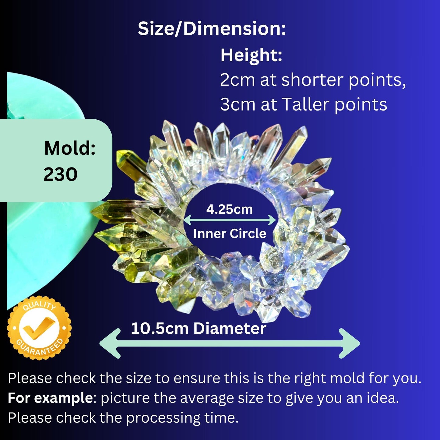 Crystal Cluster Silicone Mold 230 || Crystal silicone mold|| Resin Silicone moulds