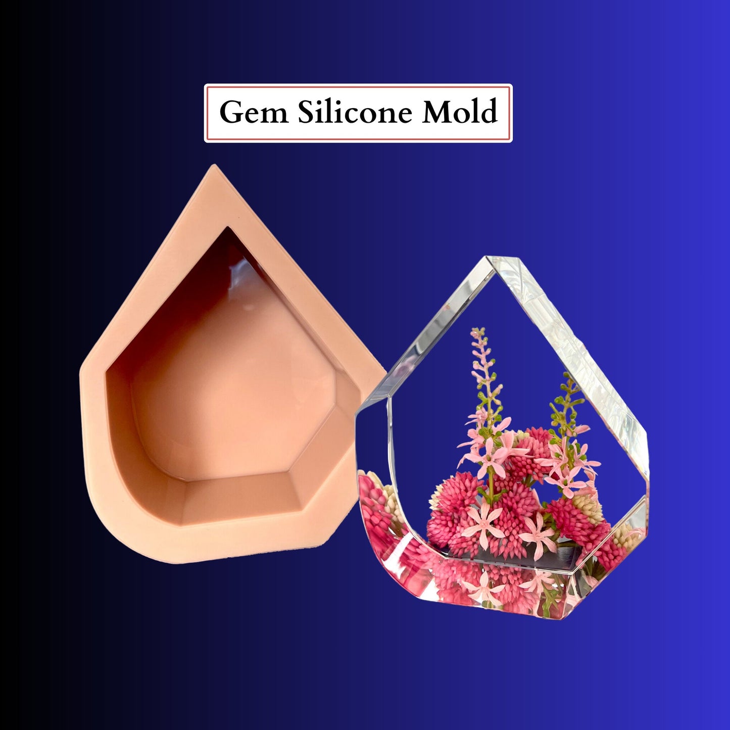 Gem Deep casting mold, Large Silicone, High quality silicone, Professional Shiny molds, Deep Casting Molds