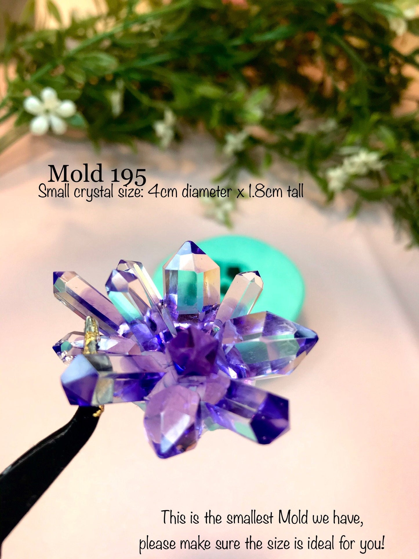 Mold 195, Crystal Cluster Silicone Mold || Crystal silicone mold|| Resin Silicone moulds