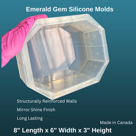 Emerald Gem Mold: 8"L x 6"W x 3"H