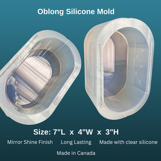Oblong Silicone Mold - 7" L x 4" W x 3" H