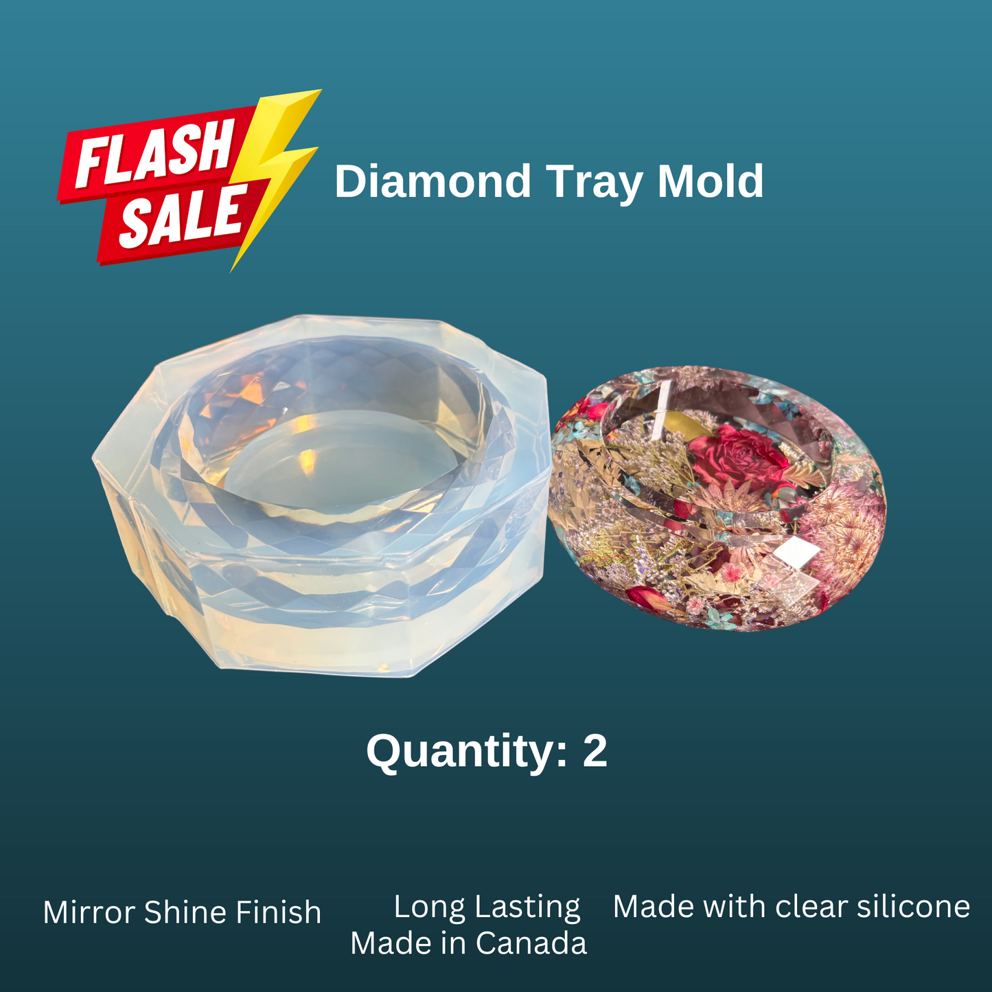 2x Diamond Tray Silicone Mold - SALE!!