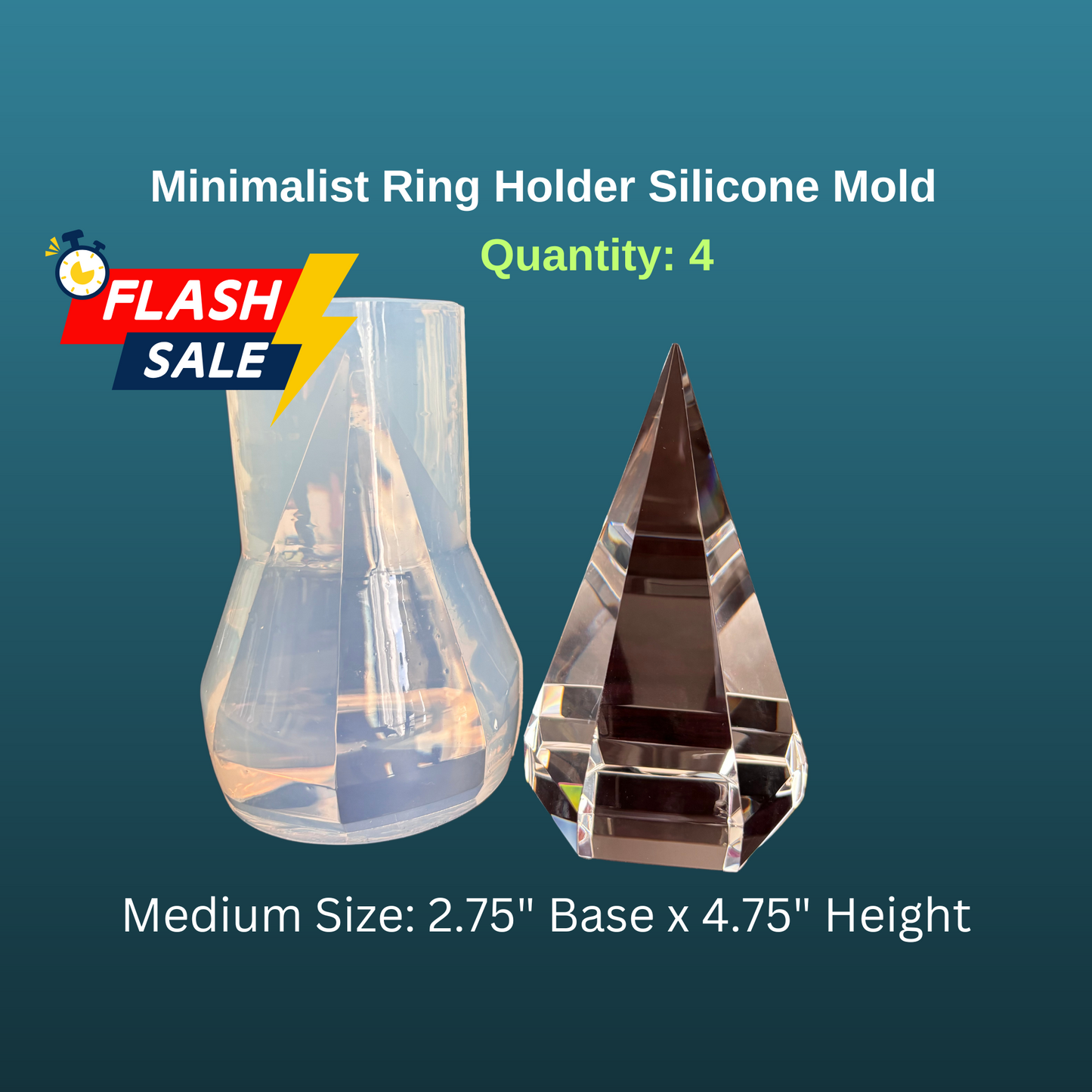 4x Minimalist Medium Ring Holder Silicone Mold - SALE!!