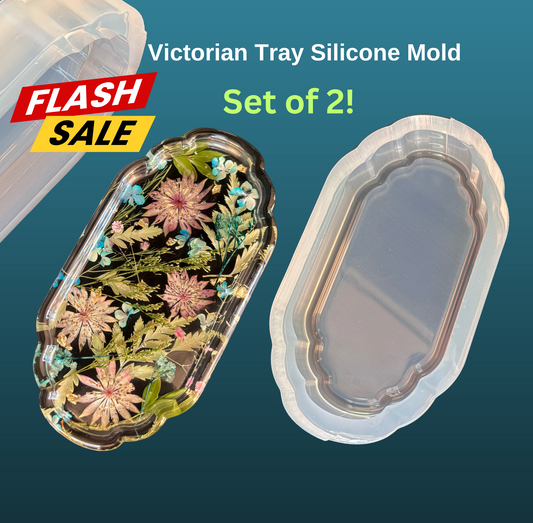 Victorian Tray Silicone Mold -  SALE (Set of 2)