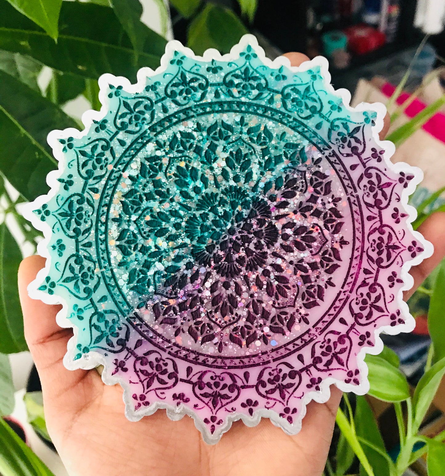 5” mandala silicone resin mold || Coaster silicone Mold