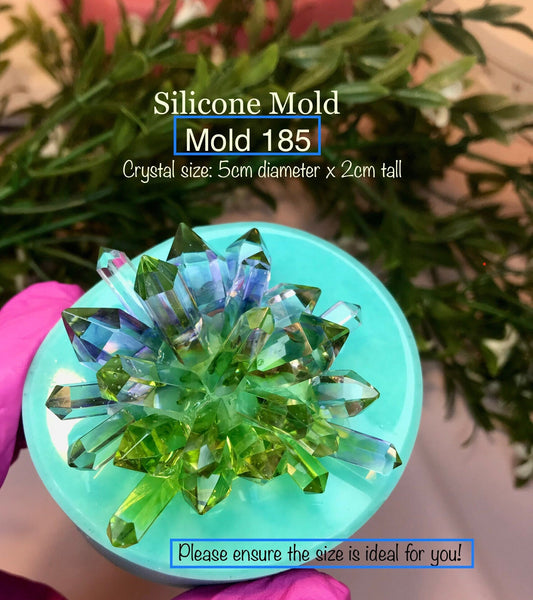 Mold 185, Crystal Cluster Silicone Mold || Crystal silicone mold|| Resin Silicone moulds