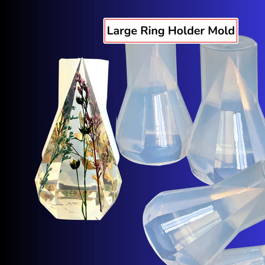Large Ring Holder Mold, 5" Tall Ring Holder, Flower preservation Molds, Casting Molds, Classique Molds