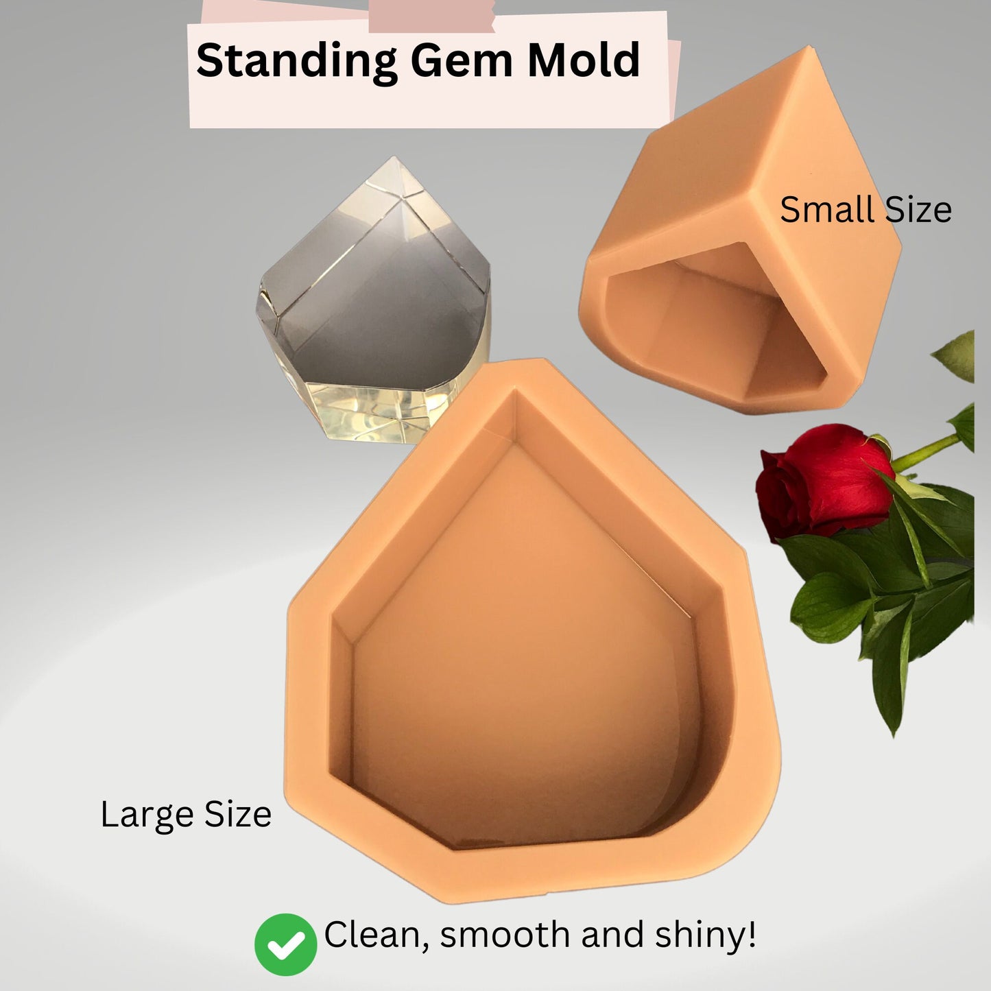 Gem Deep casting mold, Large Silicone, High quality silicone, Professional Shiny molds, Deep Casting Molds