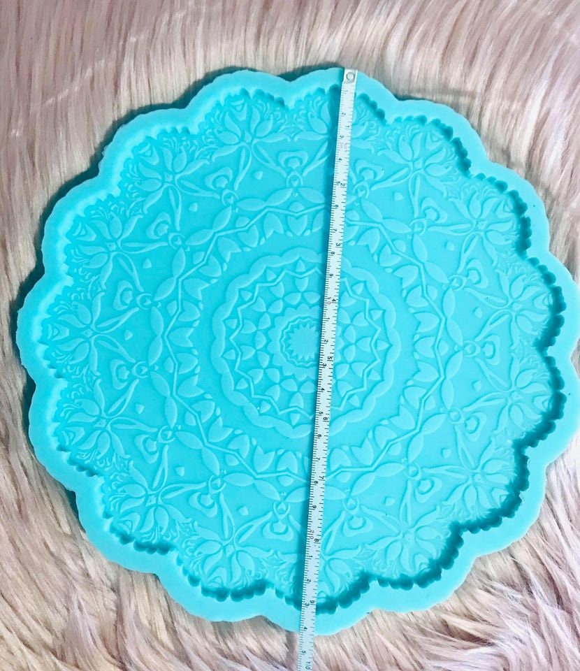 9” mandala silicone mold || mandala mold || resin silicone mould || large mandala mold || High Quality Silicone Mold ||