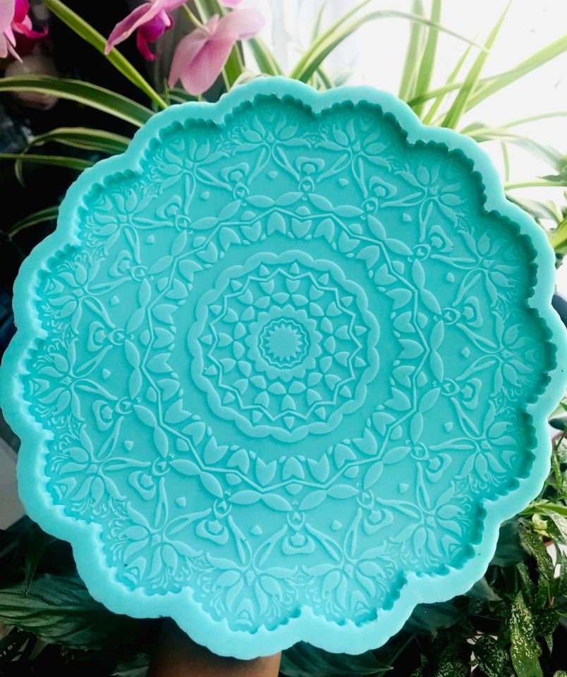 9” mandala silicone mold || mandala mold || resin silicone mould || large mandala mold || High Quality Silicone Mold ||