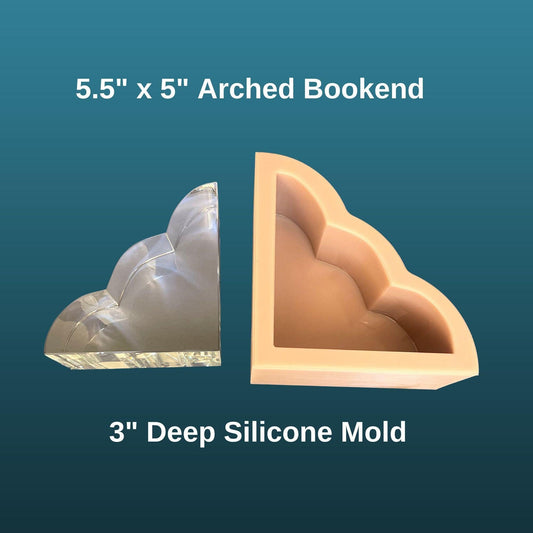 Arched Silicone Molds for Resin, Resin Preservation Bookend Molds, Curved Bookend Molds, Deep Resin Molds, Concrete Mold