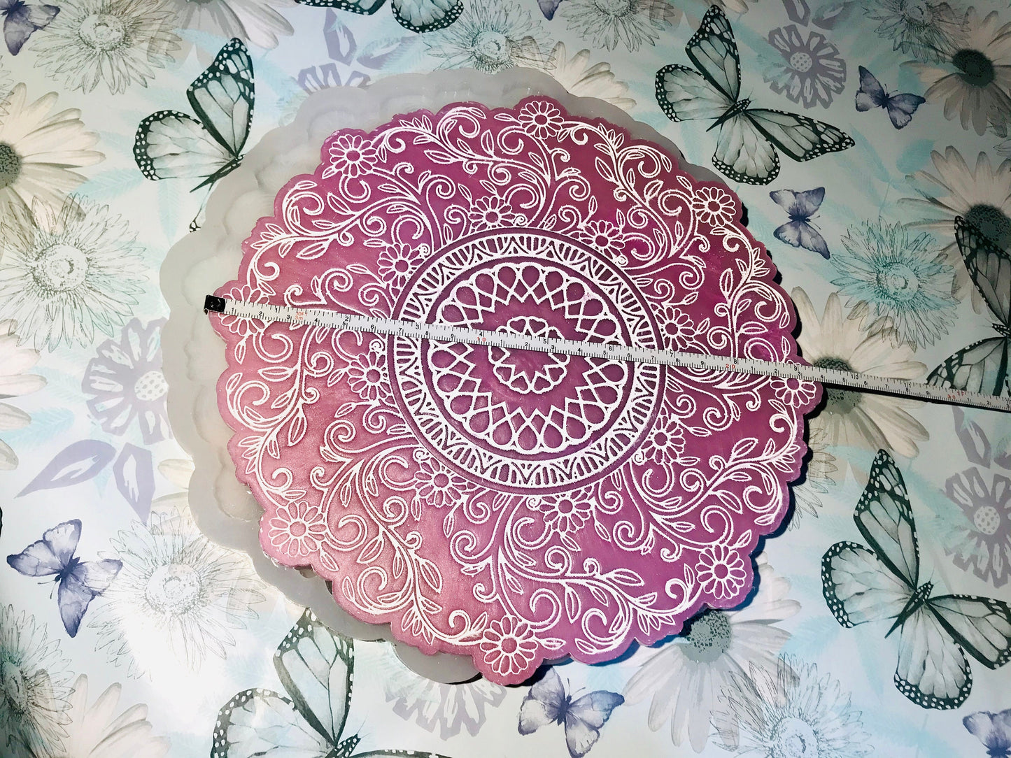 9.5” mandala silicone mold || High quality resin silicone mould || Silicone Mold ||