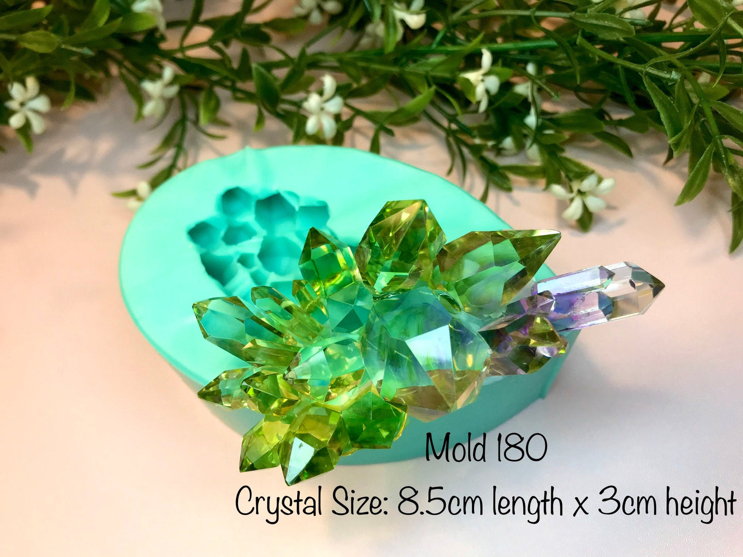Mold 180 Crystal Cluster Silicone Mold || Crystal silicone mold|| Resin Silicone moulds
