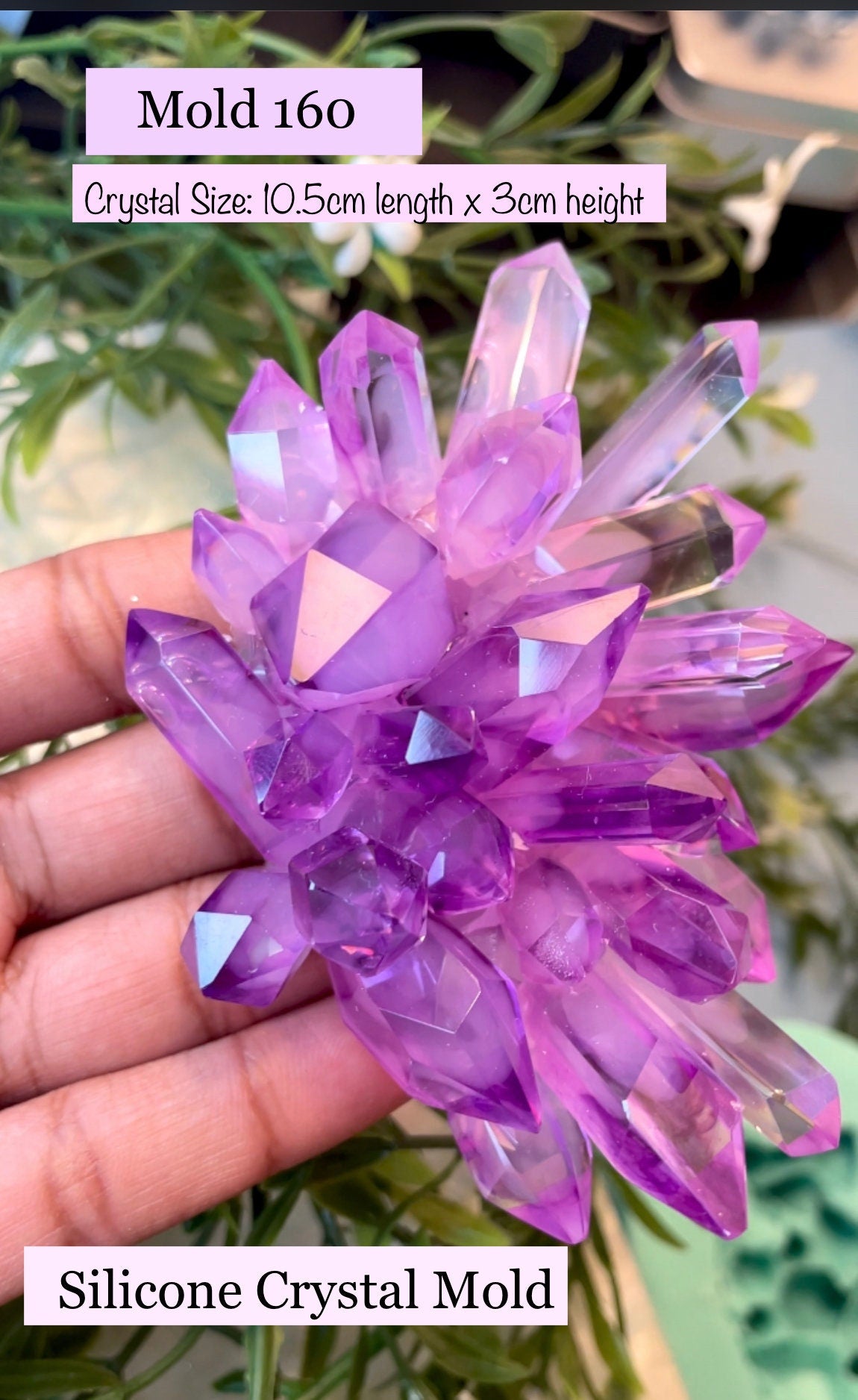 Crystal Cluster Silicone Mold, Resin Crystal Mold, Classique Mold 160
