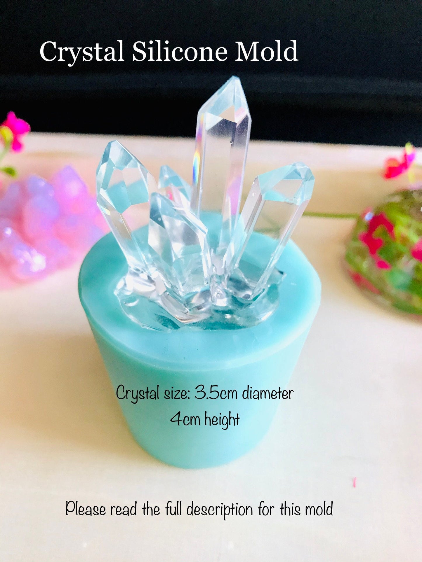 Crystal Cluster Silicone Mold || Crystal silicone mold|| Resin Silicone moulds