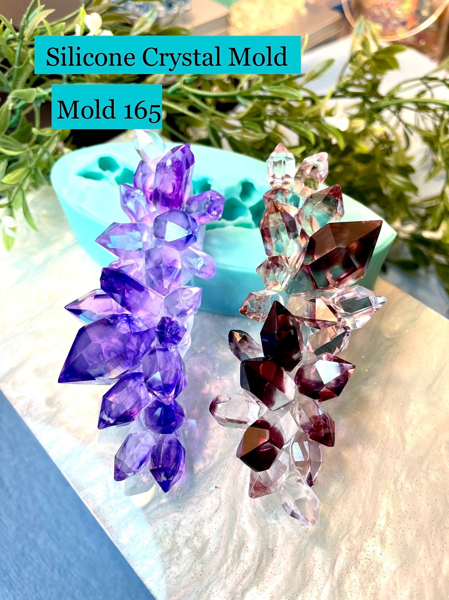 Crystal Cluster Silicone Mold, Crystal Mold, Resin Crystal Mold, Classique Mold 165