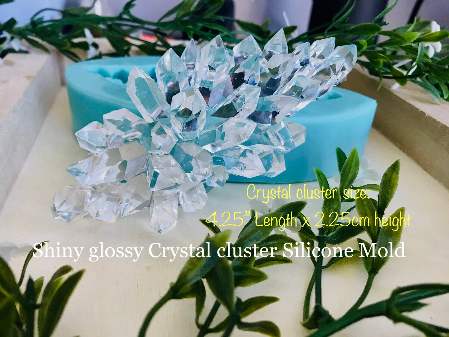Glossy Crystal Cluster Silicone Mold ||Classique Mold || Shiny Long Crystal Silicone Mold||