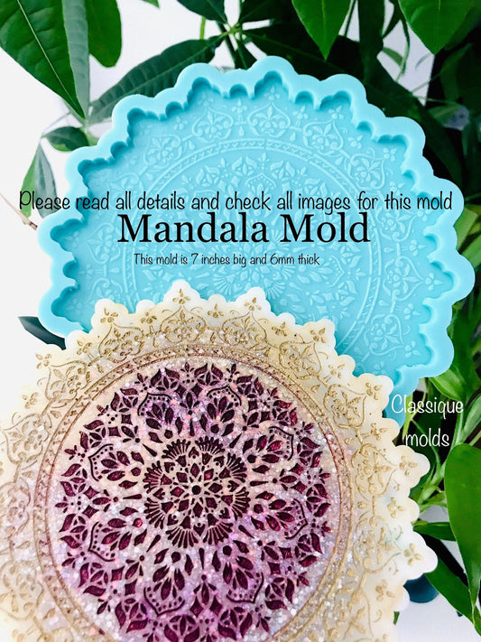 7 inch Mandala Silicone Mold || Silicone Mandala Mold for Resin Art || High Quality Silicone Mould