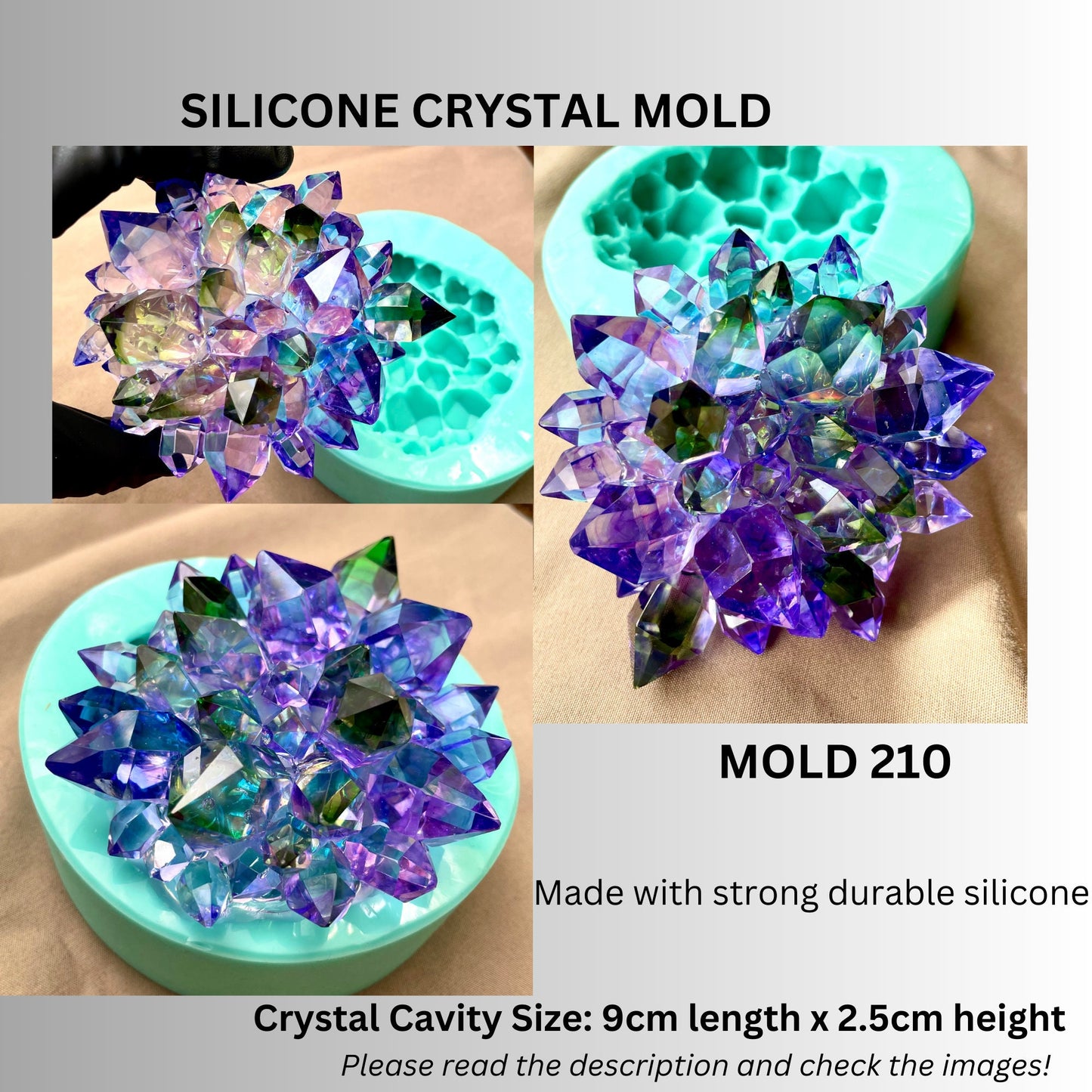 Classique Mold 210, Crystal Cluster Mini Silicone Mold, Crystal Mold
