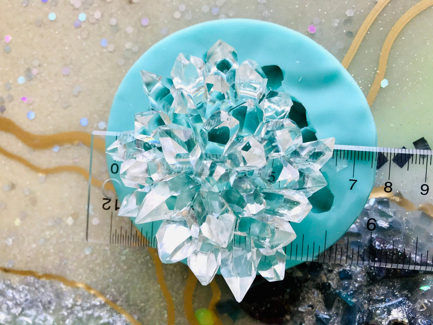 Crystal Cluster silicone mold|| High gloss shiny crystal mold || high quality mold
