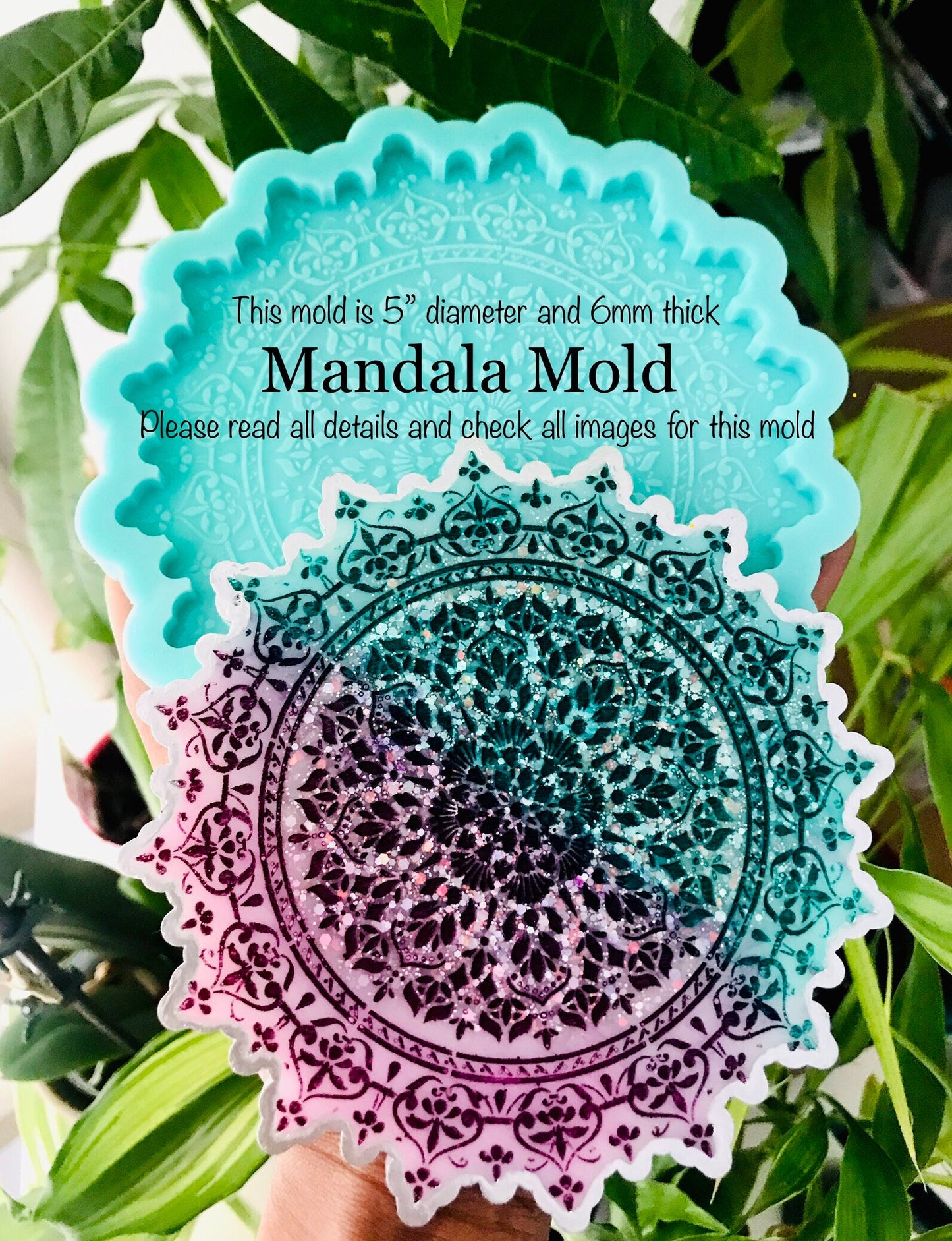 5” mandala silicone resin mold || Coaster silicone Mold
