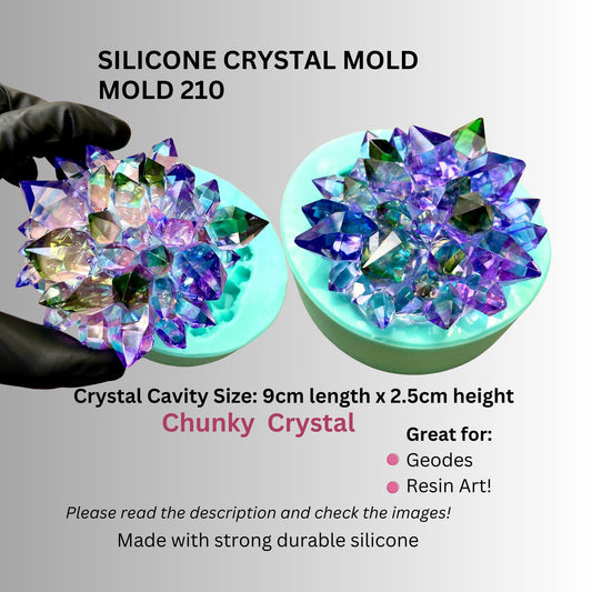 Classique Mold 210, Crystal Cluster Mini Silicone Mold, Crystal Mold