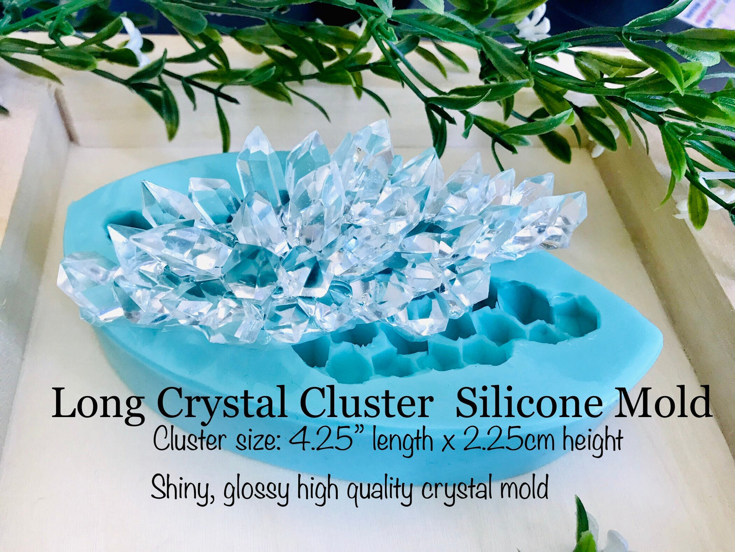 Glossy Crystal Cluster Silicone Mold ||Classique Mold || Shiny Long Crystal Silicone Mold||
