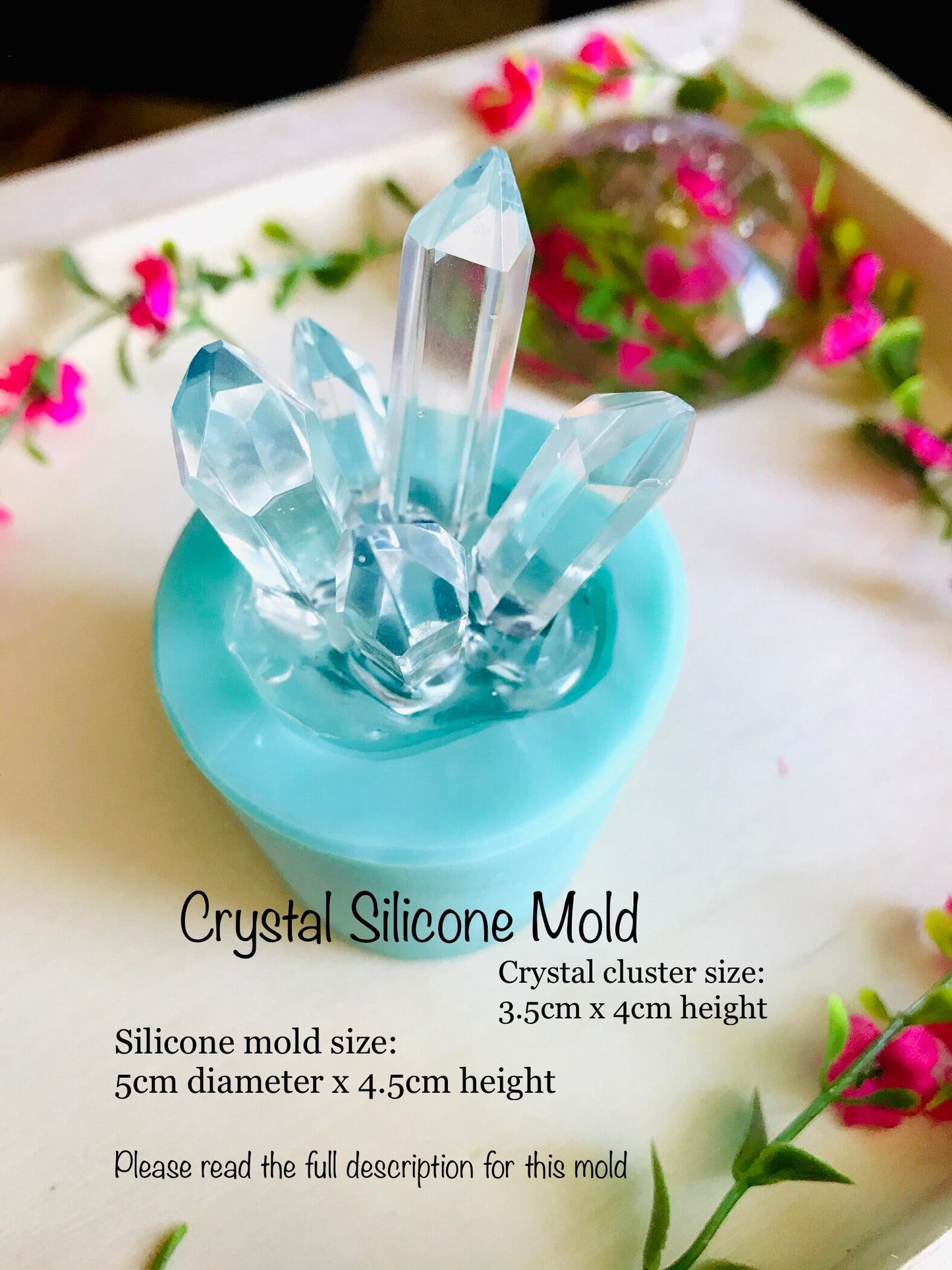 Crystal Cluster Silicone Mold || Crystal silicone mold|| Resin Silicone moulds