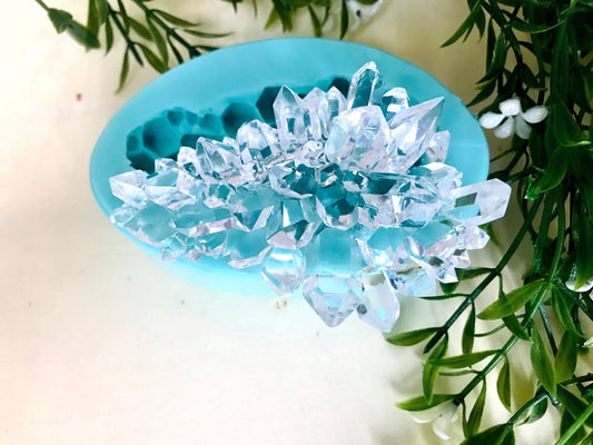 Crystal Cluster Silicone Mold || Crystal Mold || Geode Crystal Mold ||