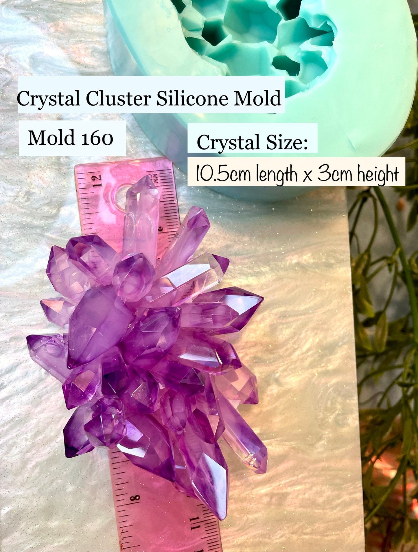 Crystal Cluster Silicone Mold, Resin Crystal Mold, Classique Mold 160