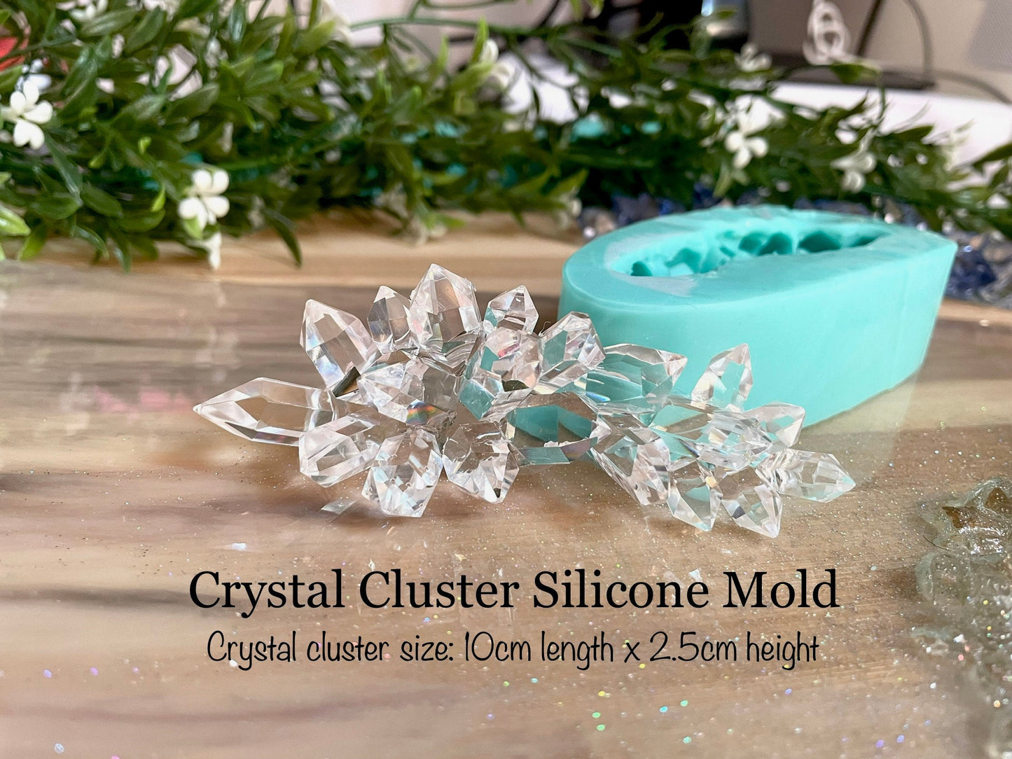 Long Crystal Cluster Silicone Mold || Resin Crystal Mold || High Quality Silicone Mold ||