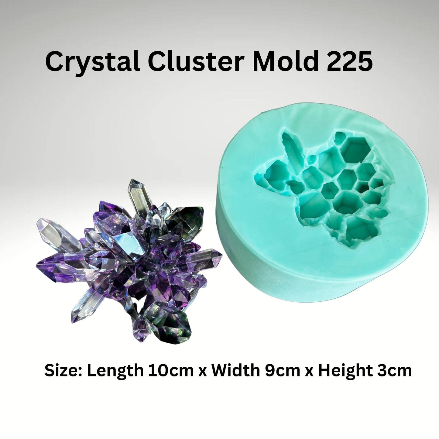 Crystal Cluster Silicone Mold 225 || Crystal silicone mold|| Resin Silicone moulds