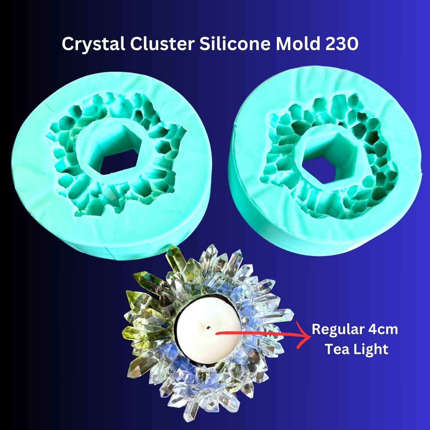 Crystal Cluster Silicone Mold 230 || Crystal silicone mold|| Resin Silicone moulds